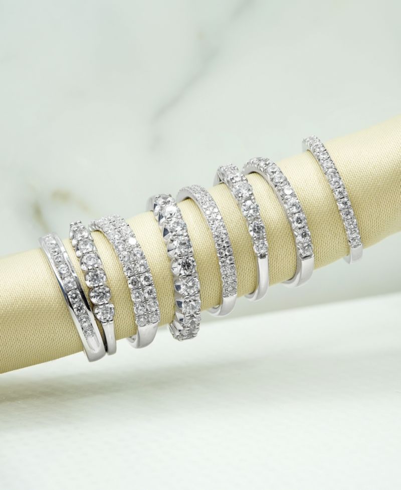 Diamond Double Row Band (3/4 ct. t.w.) in Platinum