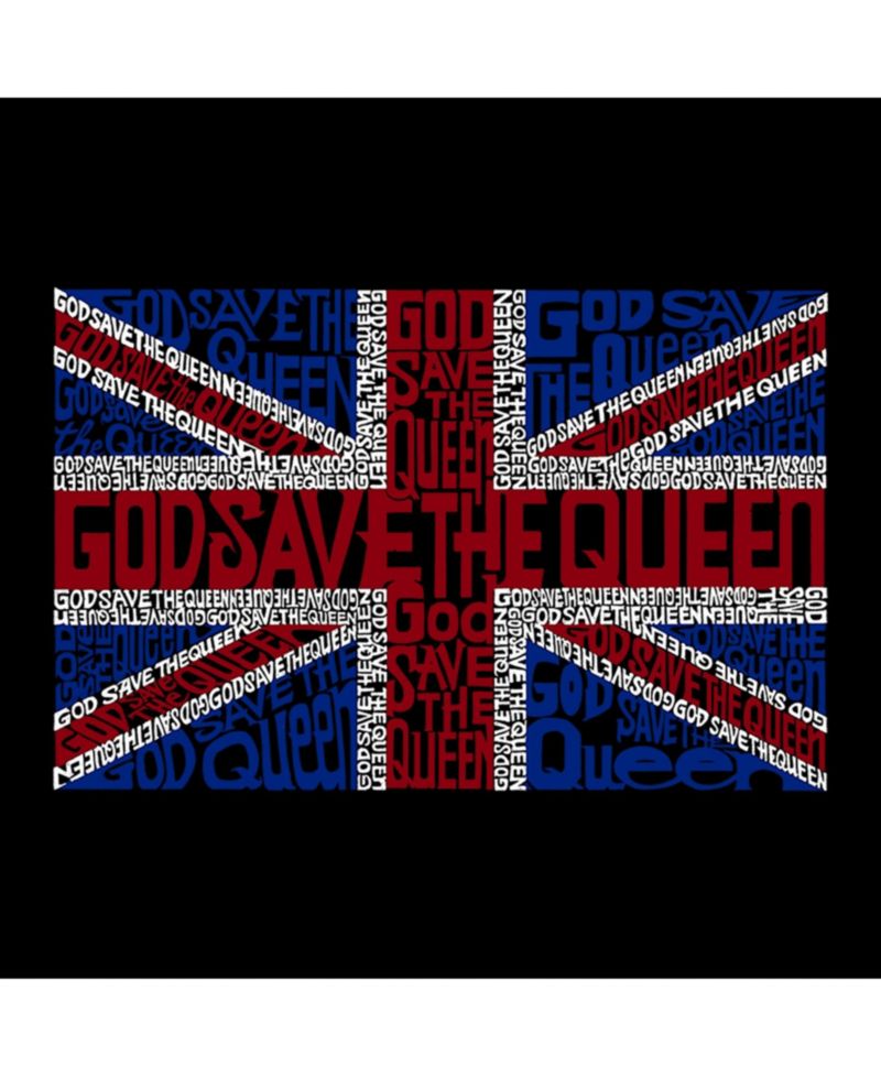 Men's Word Art Hooded Sweatshirt - God Save The Queen