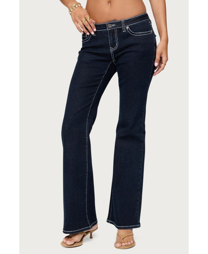 Womens Louis Contrast Low Rise Jeans