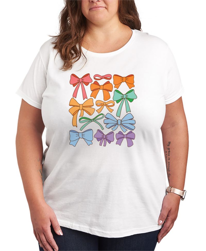 Plus Size Instant Message Pride Coquette Bows Short-Sleeve Graphic T-Shirt