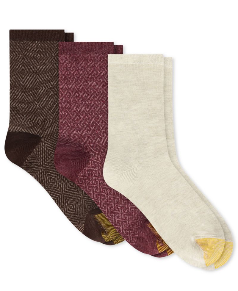 Women's Convertible Ribbed Short Crew Socks, 3-Pack