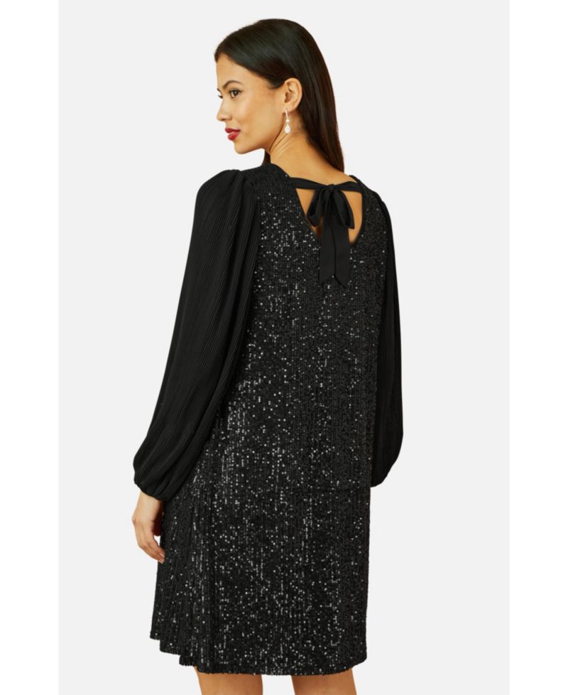 Women's Velvet Sequin Tunic Dress