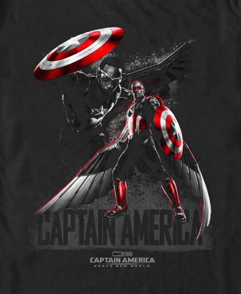 Men's Captain America Brave Pose Short Sleeve T-Shirt