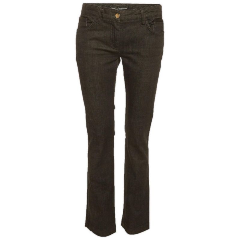 Dolce & Gabbana Women's Satin Trim Slim-Fit Jeans
