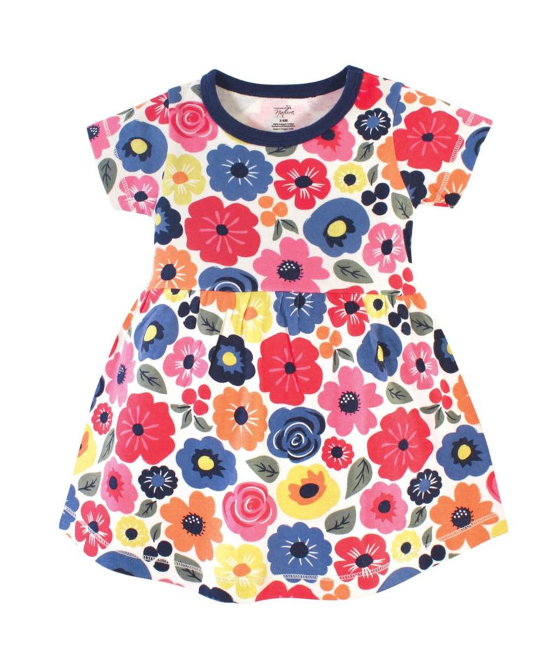 Little Girls Natural Cotton Dresses Featuring Both Short and Long Sleeves