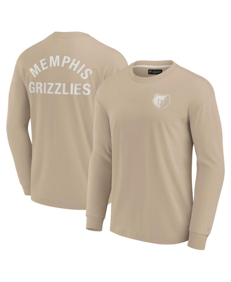 Men's and Women's Khaki Memphis Grizzlies Elements Super Soft Long Sleeve T-Shirt