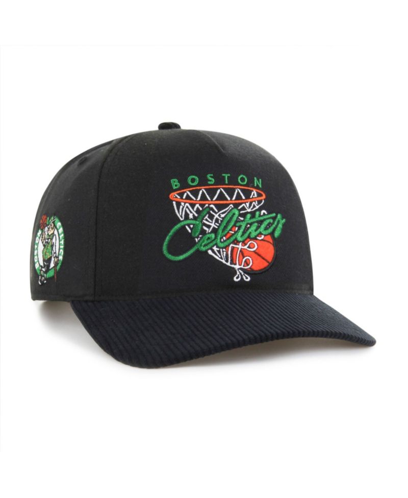 Men's '47 Black Boston Celtics Nothing But Net Hitch Adjustable Hat