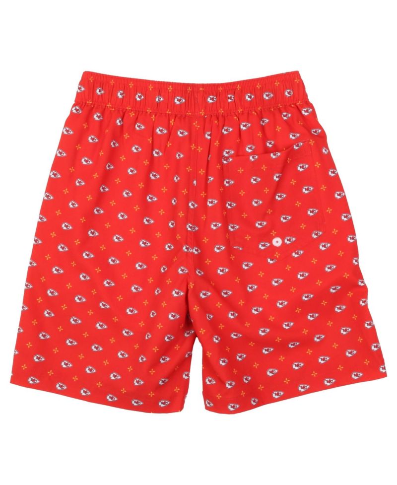 Boys' 4-20 and Girls' 4-16 Kansas City Chiefs Fleur Four-Way-Stretch Swim Trunks