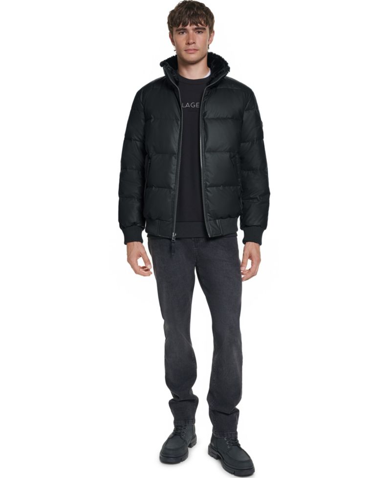 Men's Bomber Jacket with Sherpa Collar