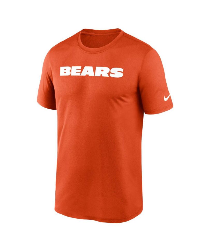 Men's Orange Chicago Bears Primetime Legend Wordmark Performance T-Shirt