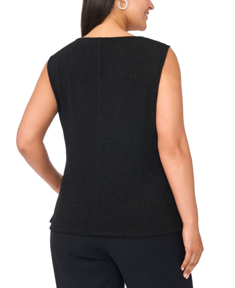 Plus Size Cowl Shirred Waist Top