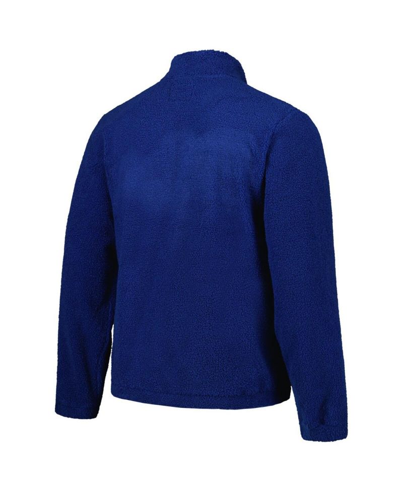 Men's Navy Kansas Jayhawks Pinch Runner Half-Zip Sweatshirt