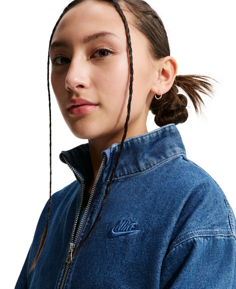 Girls' 7-16 Sportswear Collection Windrunner Oversized Denim Jacket