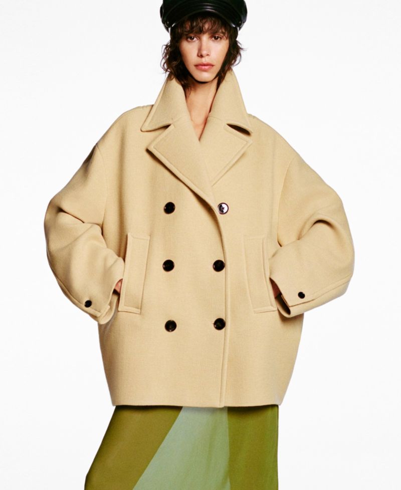 Women's Double Breasted Virgin Wool Coat