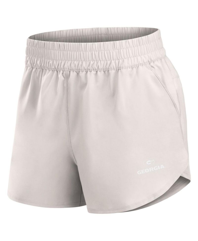 Women's White Georgia Bulldogs Studio Woven Vibe Shorts