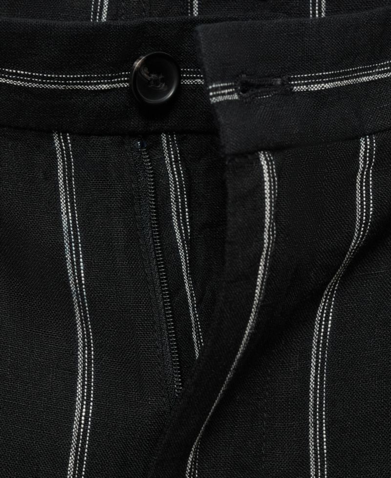 Men's Striped Linen-Blend 8.5" Bermuda Shorts