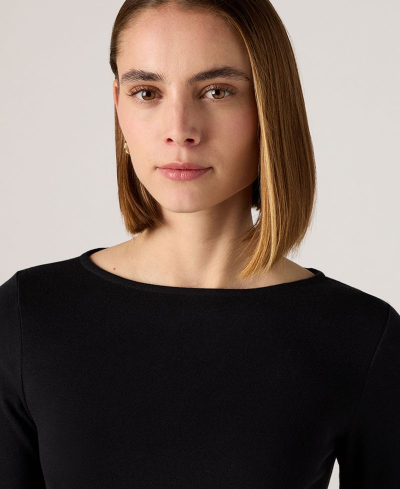 Women's Allie Boatneck Long-Sleeve Asymmetrical T-Shirt
