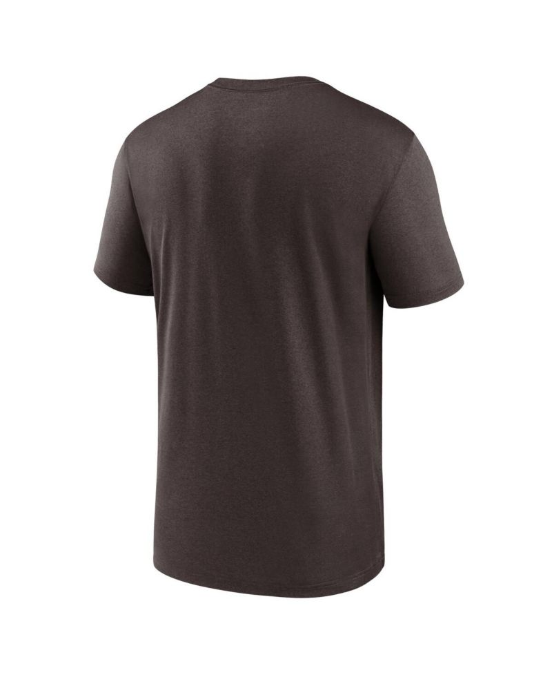 Men's Brown Cleveland Browns Primetime Legend Wordmark Performance T-Shirt