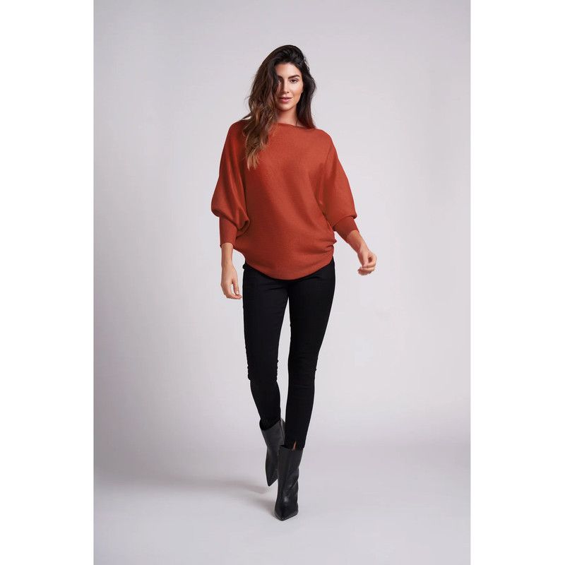 Women's Ivy Oversized Dolman 3/4 Sleeve Sweater