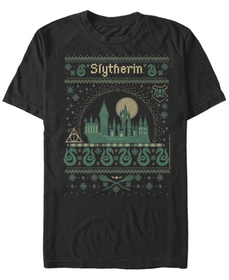 Men's Slytherin Sweater Short Sleeve Crew T-shirt