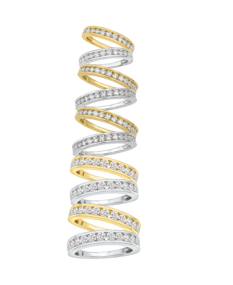 Certified Diamond Channel Band (1 ct. t.w.) in 14K White Gold or Yellow Gold