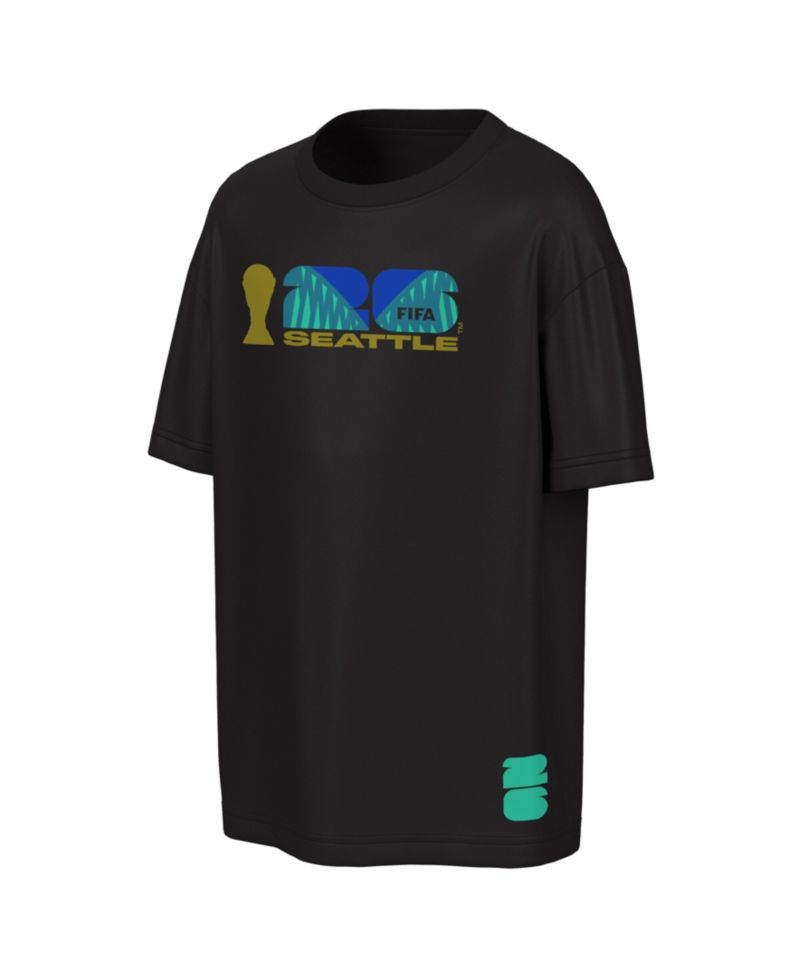 Men's Black FIFA World Cup 2026 Seattle Big City Poster T-Shirt