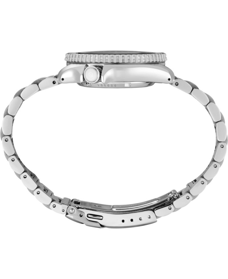 Men's 5 Sports Silver Stainless Steel Bracelet Watch, 42.5mm