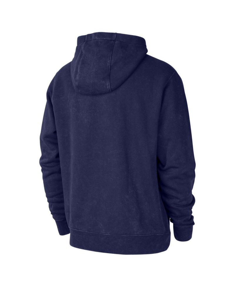 Men's Blue NBA All World Hoops Club Washed Pullover Hoodie
