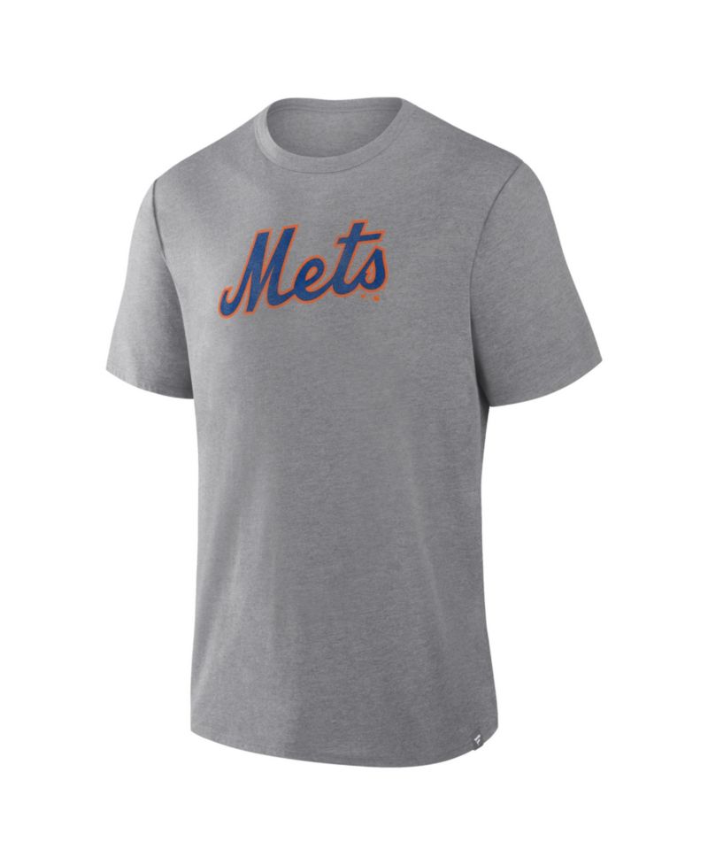 Men's Heather Gray New York Mets Play Tribute Tri-Blend T-Shirt