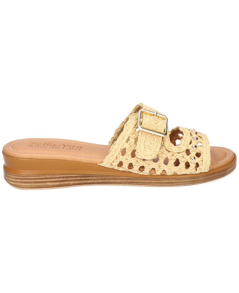 Women's Bar-Italy Slip-On Wedge Sandals
