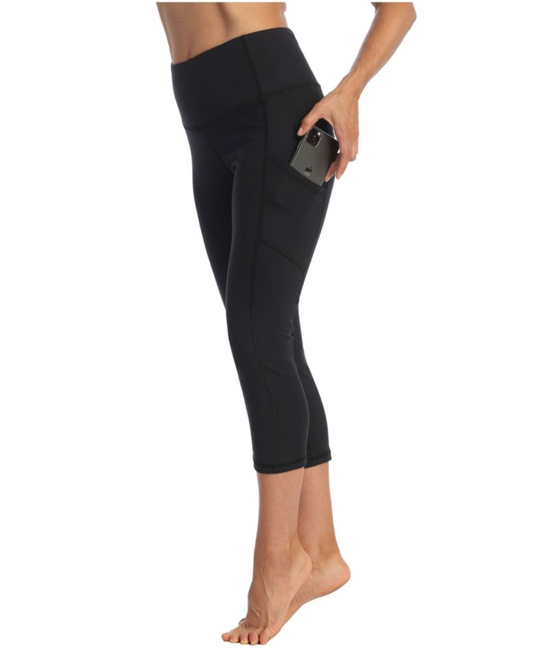 High Waist 3/4 Length Pocket Compression Leggings