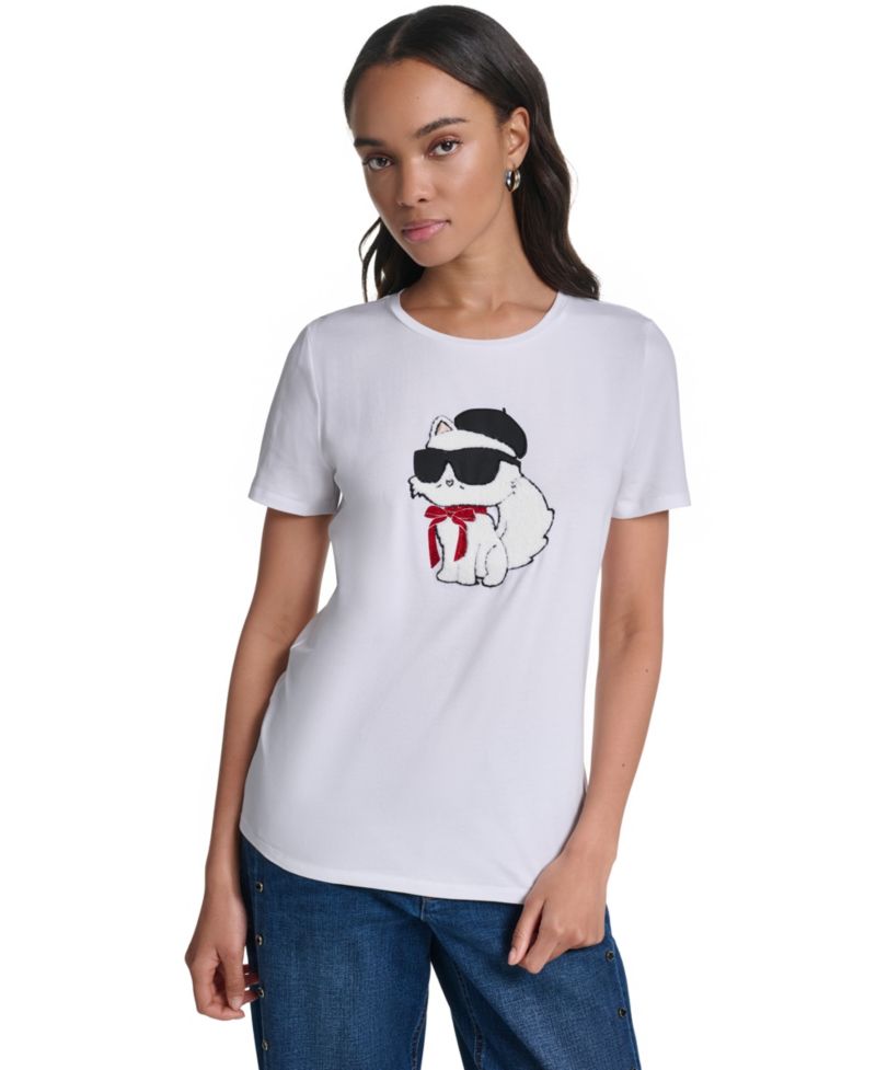 Women's Choupette In Beret Crewneck T-Shirt