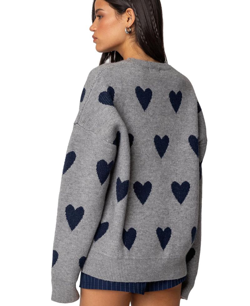 Women's Big Heart Oversized Sweater