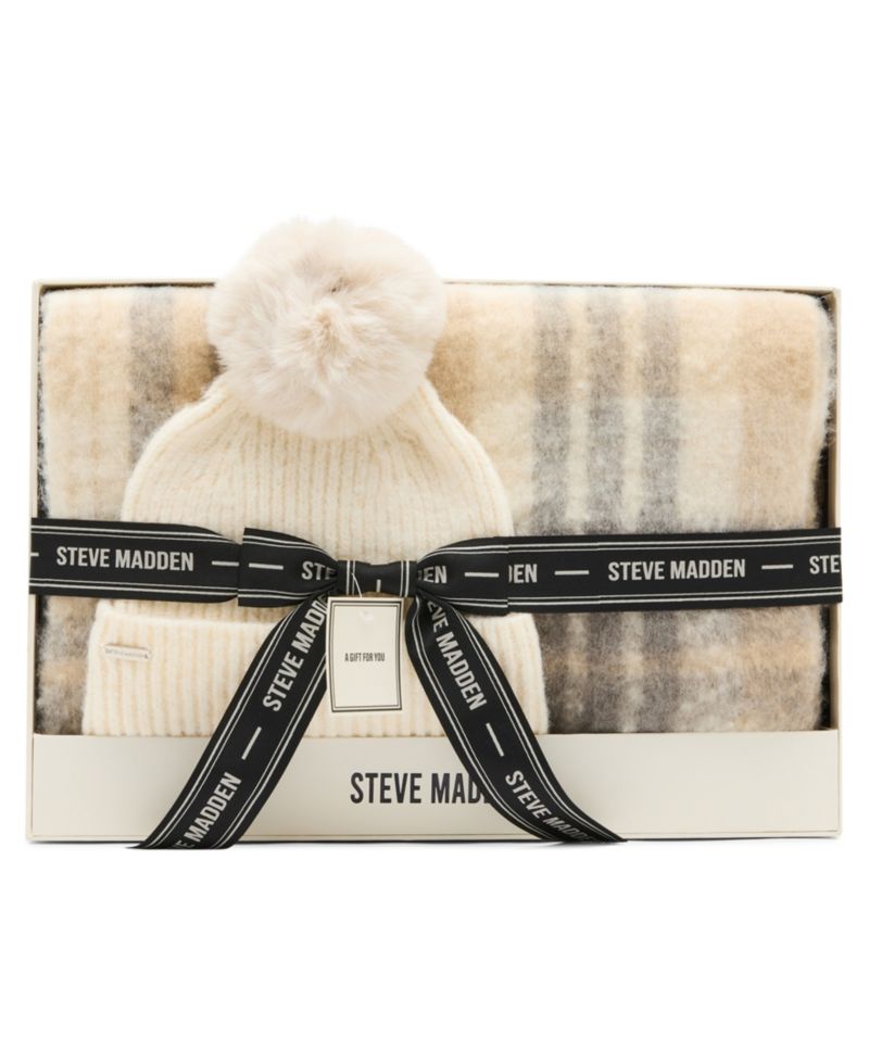 English Plaid 2-Piece Beanie and Scarf Set