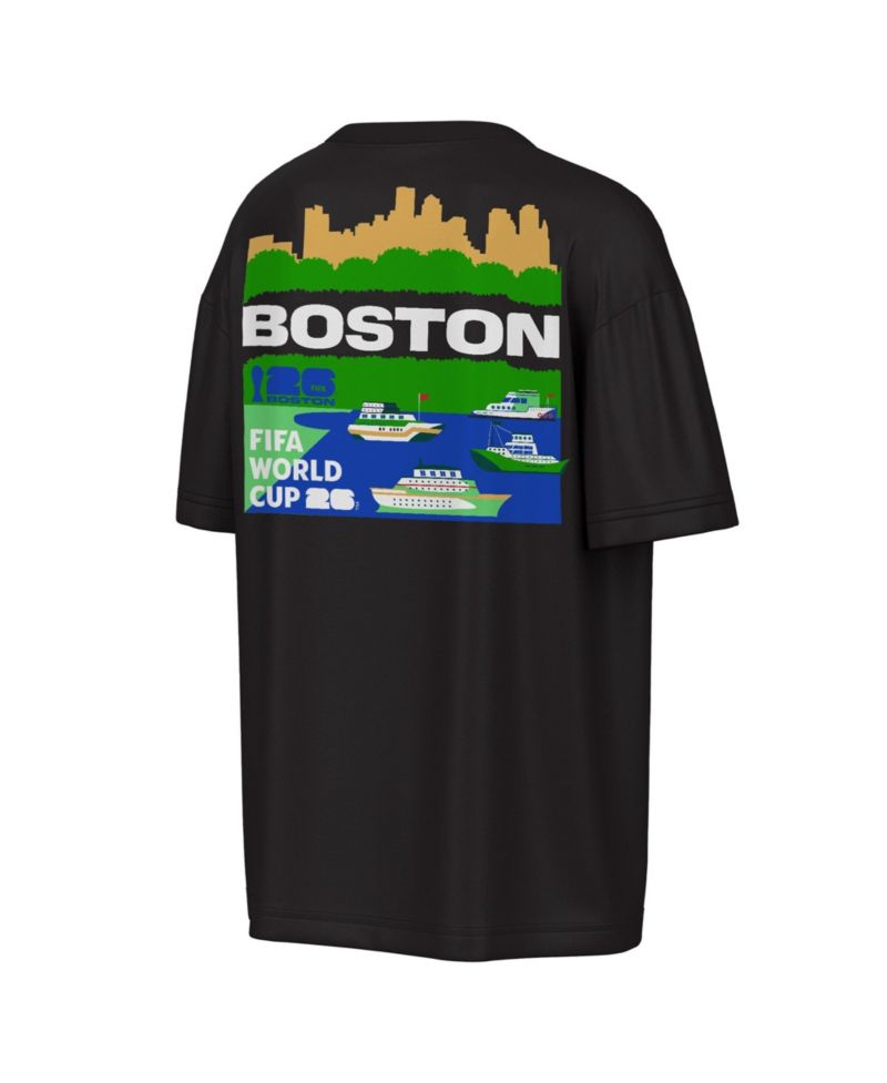 Men's Black FIFA World Cup 2026 Boston Big City Poster T-Shirt