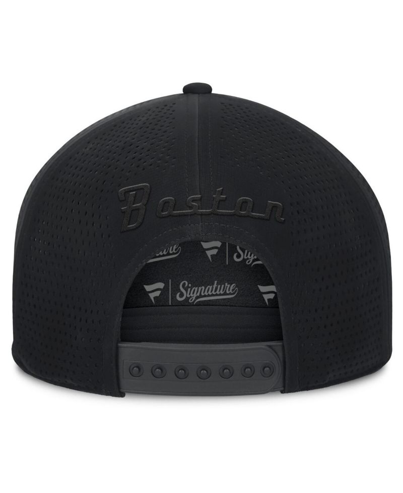 Men's Black Boston Bruins Front Office Adjustable Hat