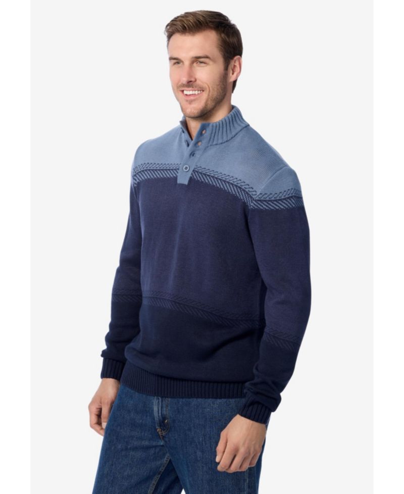 Men's Henley Shaker Sweater