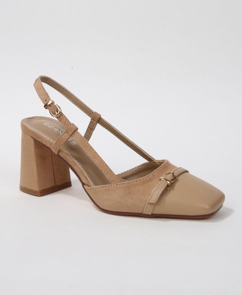 Geena Toe Cap Slingback with Buckle Accent