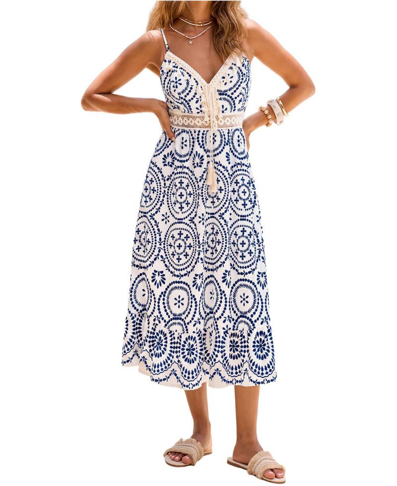 Women's In Mykonos Ornate Midi Beach Dress
