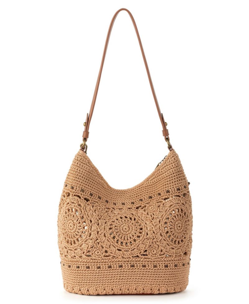 Sequoia Crochet Medium Hobo Bag