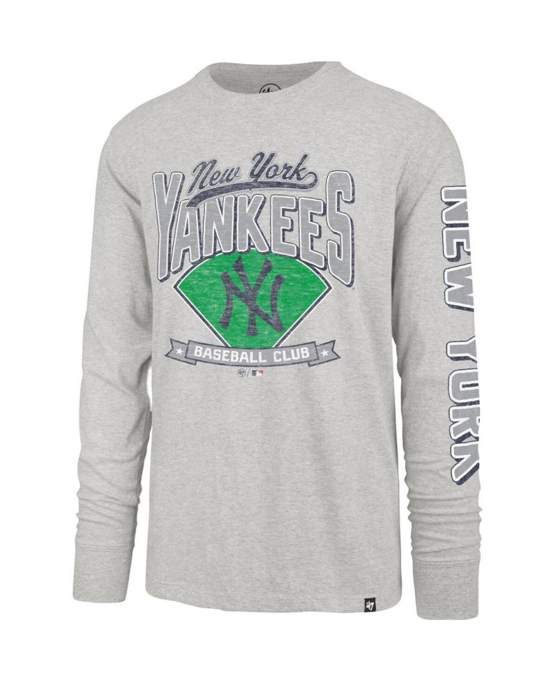 Men's Gray New York Yankees Fair Ball Franklin Long Sleeve T-Shirt