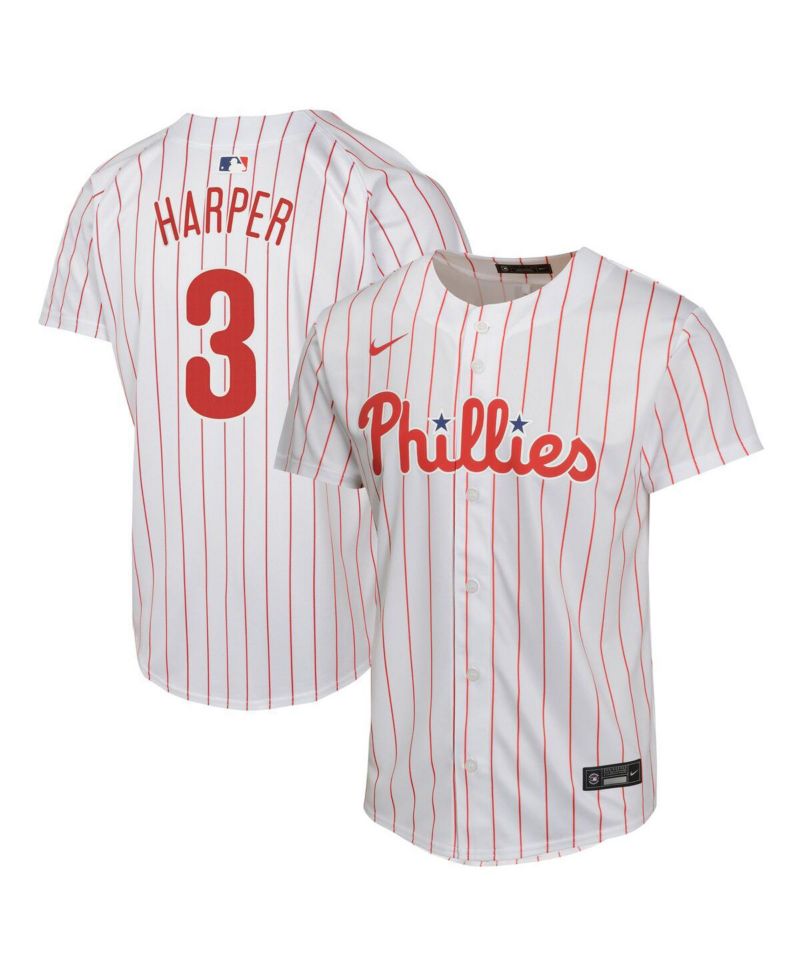 Big Boys and Girls Bryce Harper White Philadelphia Phillies Home Game Player Jersey