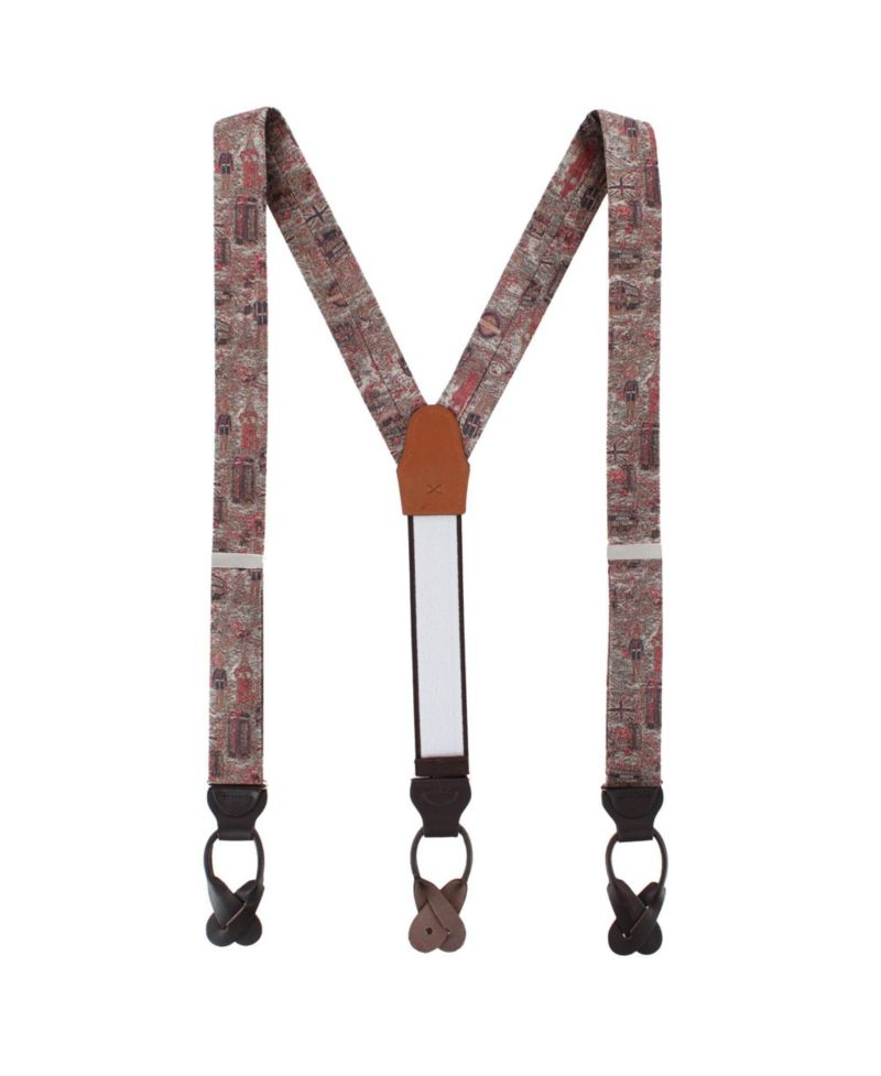 London Tapestry Silk Button-End Suspenders