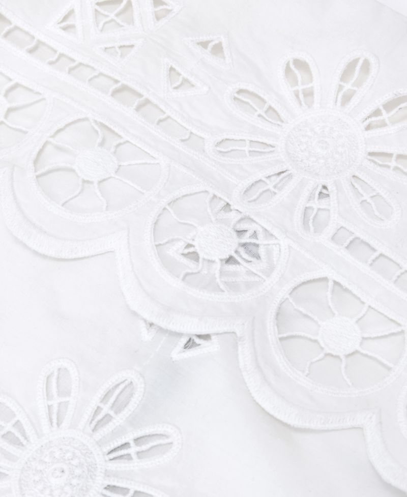 Women's Cotton Lace-Detail Mini Dress