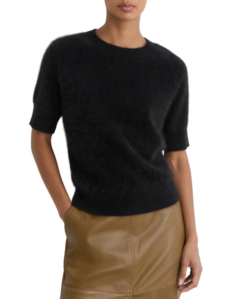 Women's Julia Brushed-Cashmere Short-Sleeve Raglan Sweater
