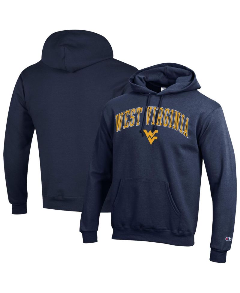 Men's Gold West Virginia Mountaineers Arch Over Logo Pullover Hoodie