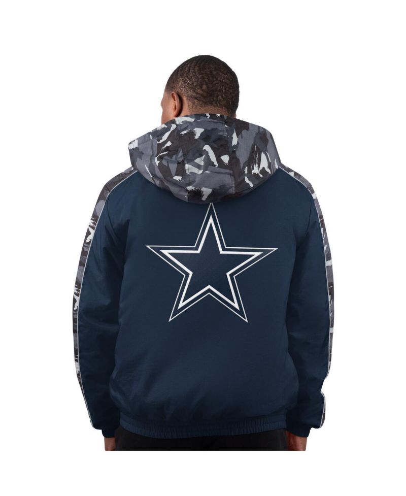 Men's Navy Dallas Cowboys Thursday Night Gridiron Full-Zip Jacket