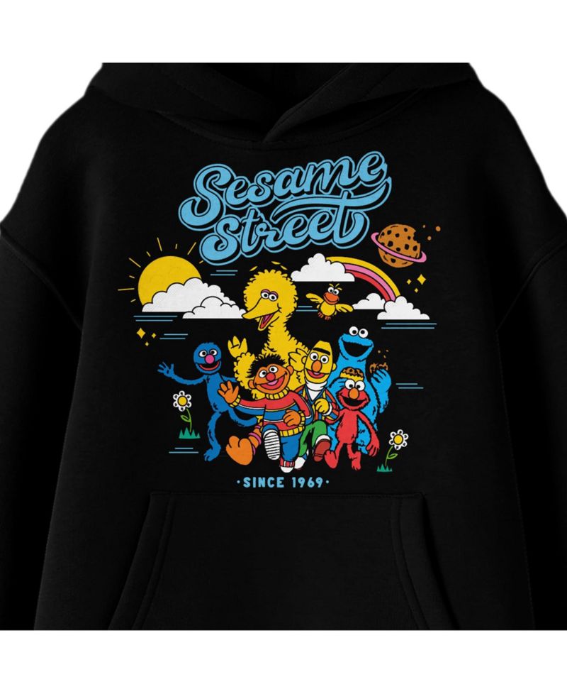 Vintage 2022 Character Group Shot Long Sleeve Youth Black Hooded