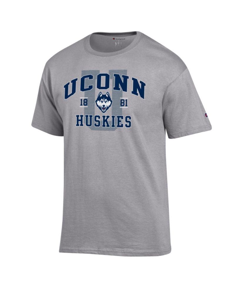 Men's Heather Gray UConn Huskies Varsity T-Shirt