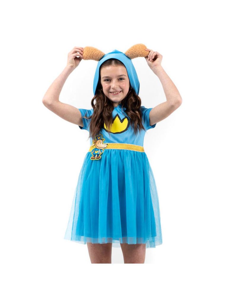 Youth Girl Cosplay Dress With Tulle Skirt And 3D Dog Ears Large (10/12)